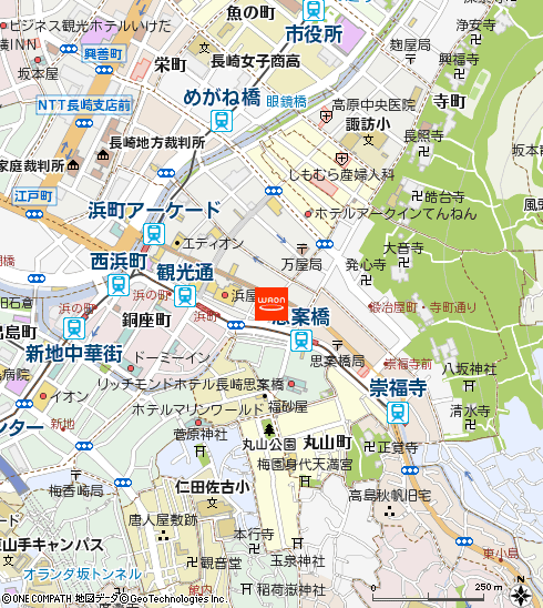 ハッシュパピー　長崎店付近の地図